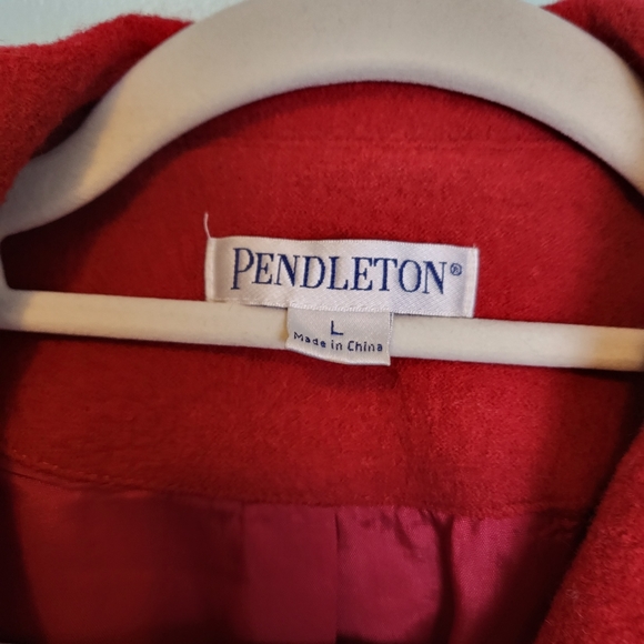 Pendleton Red Wool Ruffle Blazer - Picture 4 of 7
